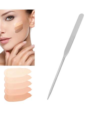 Aosethfrt Makeup Spatula Spatel Cosmetics Liquid Foundation Spatula ergonomic stainless steel nail art make -up for mixing Make -up artists
