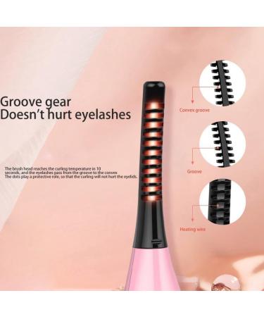 RIYAN Heated Eyelash Curler Electric Eyelash Comb LCD Display Rechargeable Quick Heating Curling White - Buy Online on GoSupps.com