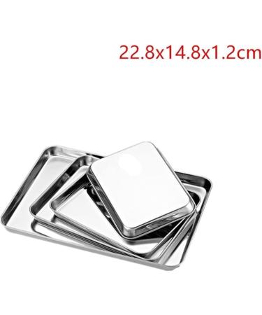 Breakfast Tray Rectangle Steamed Sausage Noodles Storage Trays Stainless Steel Fruit Dish Restaurant Hotel Kitchen Pastry Food Baking Plates Kitchenware 1 - Buy Online on GoSupps.com