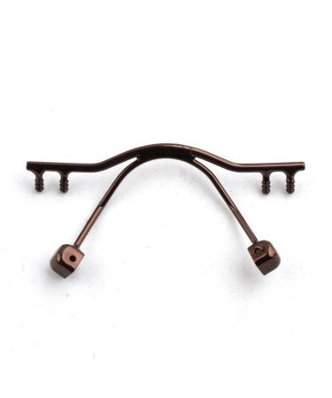 10pcs Rimless Eyeglass Nose Clips Eyeglass Accessories Stainless Steel Eyeglass Nose Clips for Eyeglass Repair (Color : Brown)