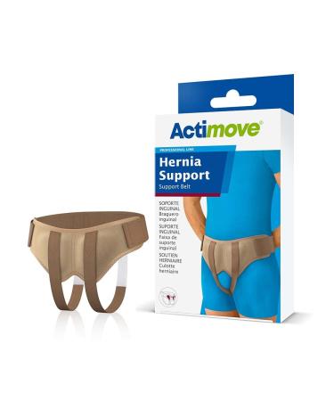Professional Hernia Support Belt | Truss for Double Inguinal With Removable Cushions For Pre or Post-Surgical Scrotal Femoral Comfortable Adjustable Waist Strap Hernia | Beige Medium Beige Medium