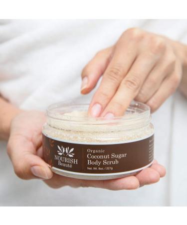Nourish Beaute Organic Sugar Body Scrub for Exfoliation and Cellulite Hydrates and Moisturizes Skin While Improving Skin Tone and Texture 8 oz Coconut Coconut 8 Ounce (Pack of 1) - Buy Online on GoSupps.com