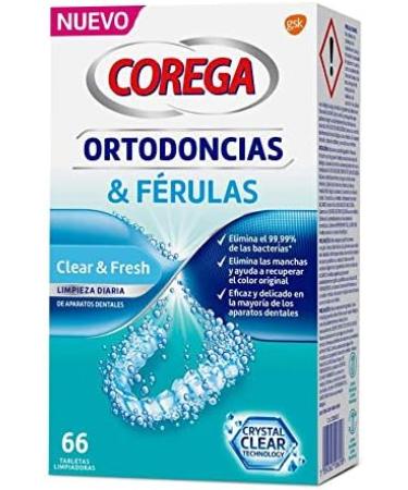 GlaxoSmithKline ES Corega Cleaning tablets for dental rail and orthodontics quick cleaning and easy use 66 tablets 66 unit Paquete de 1 - Buy Online on GoSupps.com