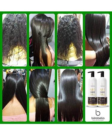 Borabella Nao Chore Mais No More Crying Brazilian Keratin Treatment 2x1000ml - Progressive Brush Smoothing & Straightening System for 100% Straight Volume-Reducing Hair - Buy Online on GoSupps.com