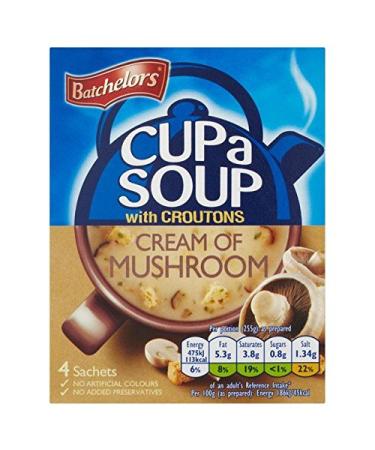 Batchelors Mushroom Soup Cups 4 x 24 g Set of 6
