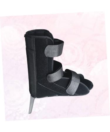 Ankle Fixed Shoes for Strain Care | Adjustable Ankle Brace Support & Medical Boot for Sprains - Black - Buy Online on GoSupps.com