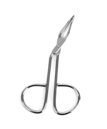 Eyebrow Stainless Steel Professional Shaped Eyebrow Clip with Easy Scissor Handle for Hair and Eyebrows Personal Care (Silver) 1Pc