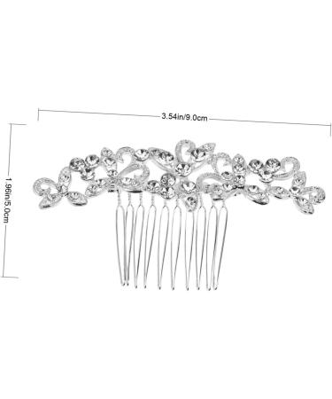 FRCOLOR Set of 2 Bridal Headpiece Rhinestone Hair Accessories Hair Clips Combs Floral Hair Comb Side Comb for Wedding Hair Tiara Bridal Comb Wedding Hair Comb Flowers Headpiece Hair Pin White - Buy Online on GoSupps.com