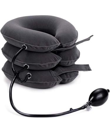 Neck Traction Cervical Traction Collar Device for Neck Shoulder Back Head Pain Relief Inflatable Spine Alignment Pillow for Travel Home