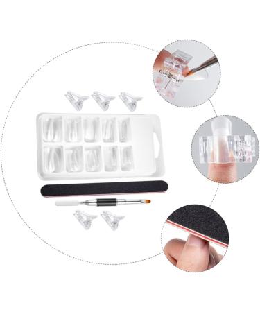 FRCOLOR 1 Set Nail Extension Set White Outfits Kit De Manicura False Nail Form French Nails Tips Clear Nail Gel Nail Mold Kit Fake Acrylic Nails Fake Nail Manicure Art Supplies Plastic 17.8x1.2cm As Shown - Buy Online on GoSupps.com