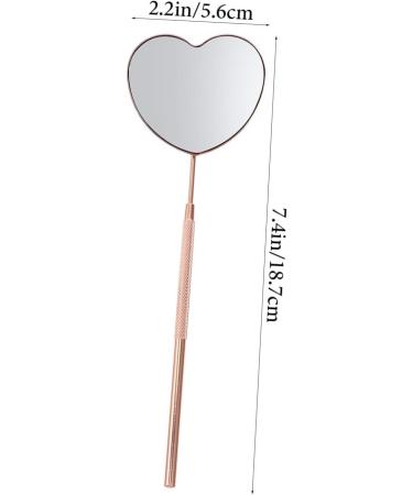 Eyelash Inspection Mirror - Heart Shape Eyelash Mirror for Extensions | Salon Makeup Magnifier (18.7x5.6x0.8cm) - Perfect for Lash Techs - Buy Online on GoSupps.com