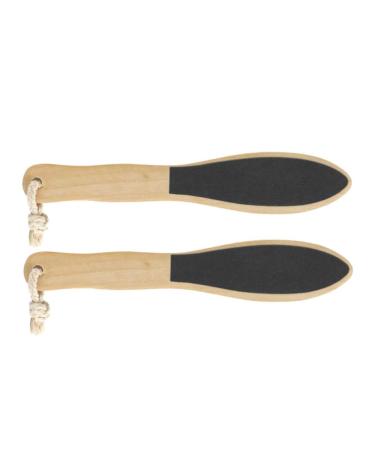 2-Pack Creative Footrest and Heel Filer - Wooden Pedicure Foot Scrubber & Foot Buffer for Smooth Feet - Buy Online on GoSupps.com
