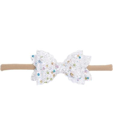 Nishine Baby Girls Nylon Glitter Hair Accessories Set - 6-Piece Toddler Hair Straps for Newborns | Perfect Gift for Parties & Showers - Buy Online on GoSupps.com