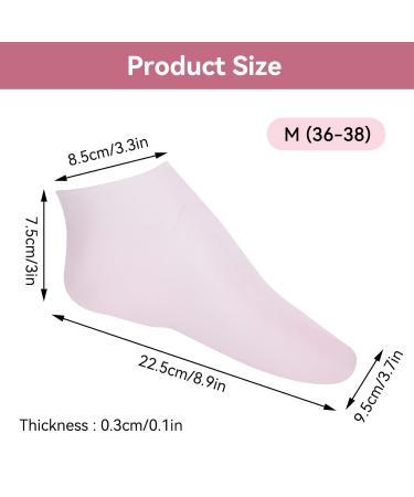 2 Pairs Reusable Anti-Crack Peeling Spa Gel Socks for Men & Women - Size M (36-38) - Perfect Pedicure Treatment - Buy Online on GoSupps.com