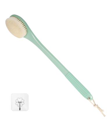 Back brush shower back brush for showering for seniors shower brush back bath brush with long handle light green