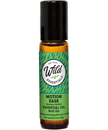 Wild Essentials Motion Ease Roll On 10ml - Organic Relief for Motion Sickness, Nausea, Vertigo - with Jojoba Oil - All Natural Formula - Buy Online on GoSupps.com