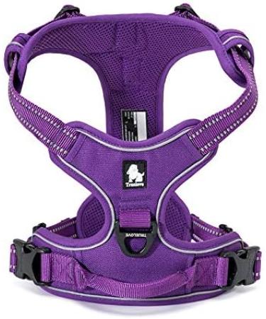Shop Winhyepet TrueLove No-Pull Reflective Dog Harness - Adjustable with Control Handle & Linen Clips for Small Medium & Large Dogs - TLH5651 XL Purple - Buy Online on GoSupps.com