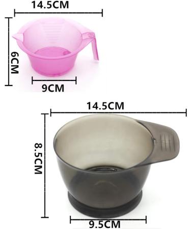 Anself Hair Dyeing Kit - Double-Sided Brush & Bowl Set | Pink Tinting Tool for Home Hairdressing - Buy Online on GoSupps.com
