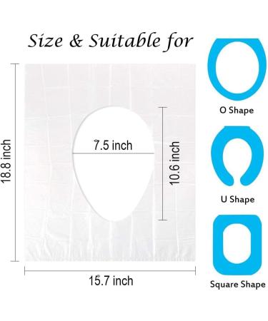 Biodegradable Disposable Plastic Toilet Seat Cover Disposable Paper Toilet Seat Covers Travel Pack Foldable Portable Waterproof and Non Slip Individually Wrapped for Travel (150PCS) - Buy Online on GoSupps.com