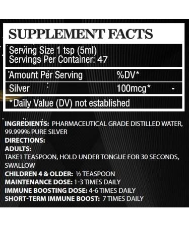 Colloidal Silver Immune Support | 99.999% Pure Silver Hydrosol | 3rd Party Verified | Made in USA - Buy Online on GoSupps.com