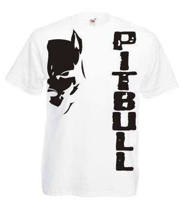 Generico t-Shirt Pitbull Fight Dog Kickboxing Boxing Gift Idea 12 Colors also for Children 10 Years White