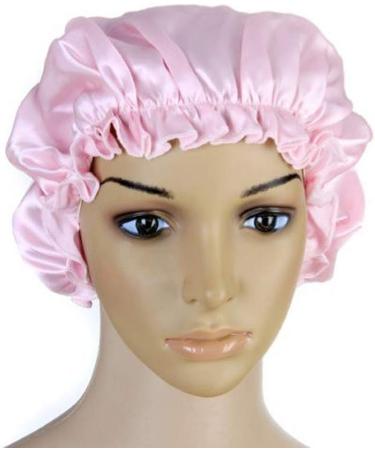 Silk Sleep Cap for Women - Pink Medium Size | Silk Night Cap for Hair Styling - Buy Online on GoSupps.com