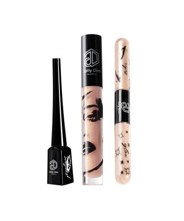 Jolly Dim by Inglot makeup set warm gold - eyeliner brown.LipGloss Gold Glitter 5. Eyes & Glow Duo Set Sunny Gold 3. A must-have.Design a complete look.