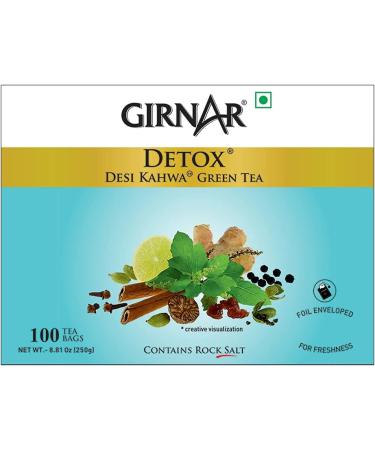 gnr Girnar Detox Green Tea Desi Kahwa 100 Theezakjes - Buy Online on GoSupps.com