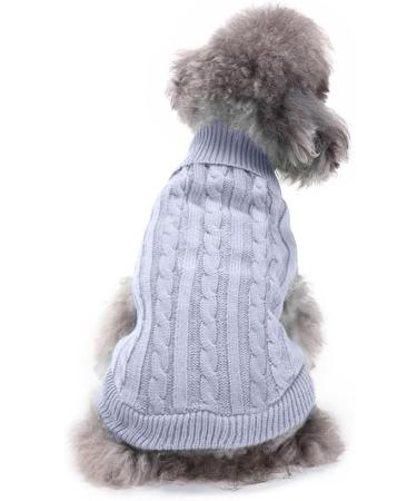 Turtleneck Dog Jumper Fall Winter Sweater Knitted Pet Pullover Soft Warm Pets Clothes Outfit for Small Medium Dogs Elastic Comfortable Dog Sweater Coat for Indoor Outdoor(SIZE:M) - Buy Online on GoSupps.com
