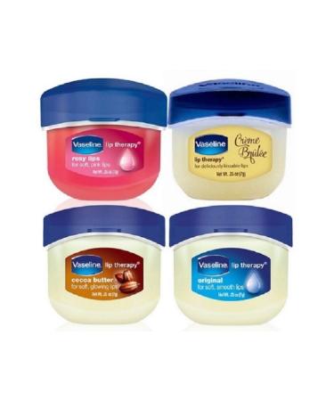 Unilever Vaseline 4 x Lip Therapy Rosy Lips cocoa butter cr me Brulee & Original