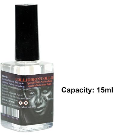  Diuyzoc Liquid Scar Makeup | 15ml Halloween Scar Liquid Paint with Brush - Realistic Body Makeup | For Halloween Cosplay Role Play Body Face Skin - Buy Online on GoSupps.com