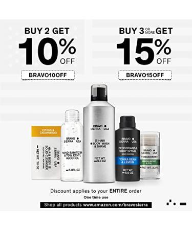 Bravo Sierra Men's Body and Hair Soap Bar - White Vetiver & Cedarwood - 7 oz - Coconut Shea Butter & Oat Flour - Face, Hair & Body Wash - Buy Online on GoSupps.com