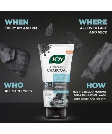 Charcoal Face Wash for Oily Skin | 2x100ml | Controls Oil Removes Dirt Fights Pollution Blackheads & Acne - Activated Charcoal Cleanser - Buy Online on GoSupps.com
