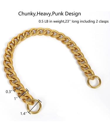 Xiazw DIY Heavy Chunky Aluminum Metal Purse Handle Bag Chains Charms Straps Replacement Handbag Accessories Decoration (Gold) - Buy Online on GoSupps.com