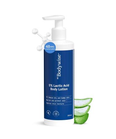 Be Bodywise 5% AHA Body Lotion 48Hr Moisture 200ml Improves Texture Lactic Acid Aloe Vera