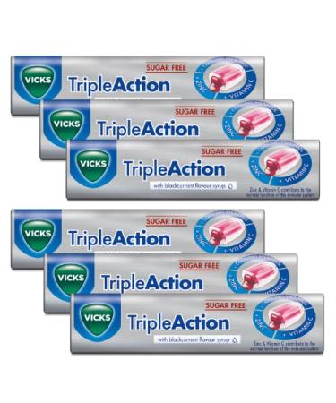 Triple Action Bundle Includes 6 x Triple Action Blackcurrant Cough Drops