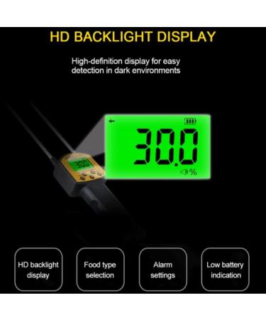 Grain Moistures Meter Digital Moistures Meter Smart Sensor Use for Corn Wheat Rice Bean Wheat Flour Fodder Rapeseed Seed - Buy Online on GoSupps.com