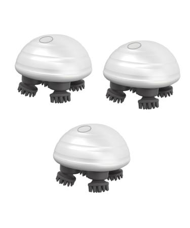 Beavorty 3 sentences Head massager portable head scratch claws for scalp massager Mini head scratch massager scalp massager usb neck massage device ABS electrical extender white