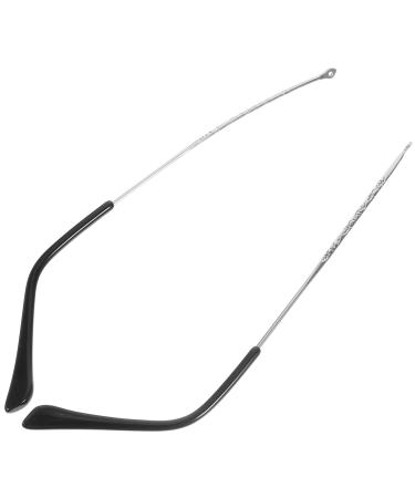 Wofashpuret 1 pair of glasses brackets of universal glasses replacement brackets glasses repair set Arms for glasses glasses arm glasses poor legs glasses replacement bracket metal glasses frame temple silver 14.00x0.50x0cm