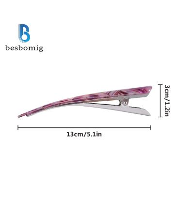 Besbomy 6-Piece Duck Beak Hair Clips for Women | Fashionable Non-Slip Durable Hair Barrettes & Jewelry - Perfect for Girls | 13 x 3 cm Set - Buy Online on GoSupps.com