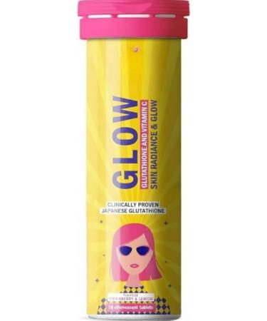 Glow Glutathione & VIT. C Skin & Radiance Strawberry-Lemon Flavour 10 effervescent Tablets