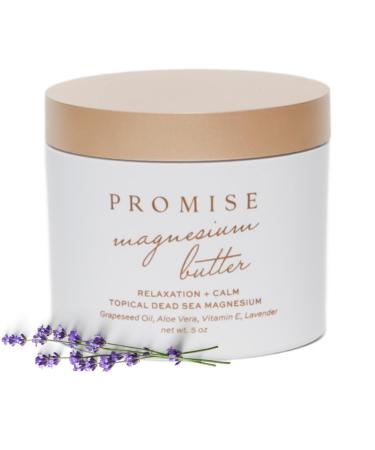 Promise Organic Magnesium Butter for Sleep USDA Certified Organic Leg Cramps Muscle Soreness and Recovery Topical Magnesium Cream De-Stress and Calming Scent 5 oz