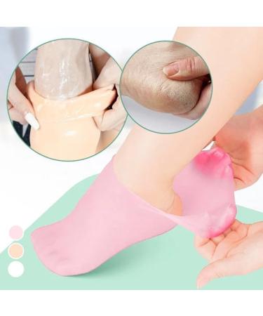 2 Pairs Silicone Moisturizing Socks Foot Spa Pedicure Silicone Socks Anti Slip Gel Aloe Sock fof Dry Cracked Feet /973 (Color : Pink Size : Small) Small Pink - Buy Online on GoSupps.com