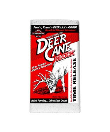 EVOLVED HABITATS Deer Cane Block Mineral Deer Attractant - Fast & Easy to Use All Year-Round Concentrated Mineral Food Supplement for Deer