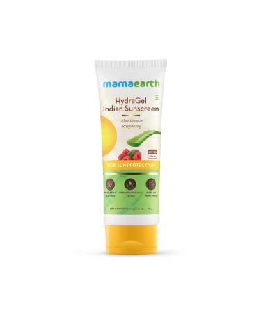 Mamaearth HydraGel Indian Sunscreen SPF 50  With Aloe Vera & Raspberry  for Sun Protection - 50g
