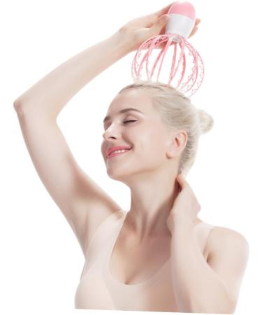 Healeved Scalp Massager Tool | Klauenkopf Massage Brush - Electric Baby Octopus Pink | T Shampoo Massage Claw for Ultimate Relaxation & Care - Buy Online on GoSupps.com