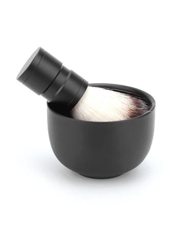 HURRISE Cream Soap Dish Stainless Steel Shaving Soap Dish for Your Father and Husband (Set)