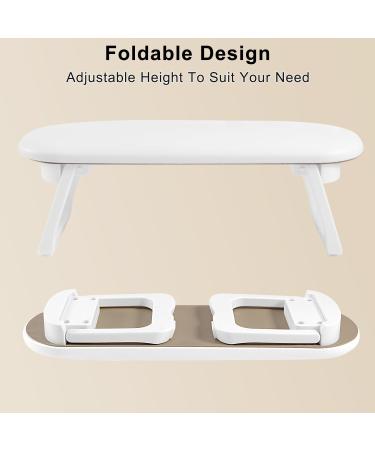 CGBE Nail Arm Rest Soft PU Leather Arm Rest For Nails Hand Rest For Nails With Foldable Hand Holder Non-slip Mat Nail Hand Rest Arm Rest Manicure Hand Rest For Nail Tech Home Salon Use (White) White-new - Buy Online on GoSupps.com