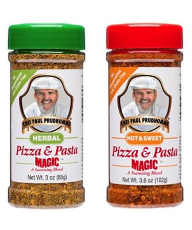 Chef Paul Prudhommes Hot & Sweet Pizza & Pasta Magic, Herbal Pizza & Pasta Magic 2 Piece Assortment