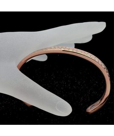 7'' Gold Magnetic Copper Bangle Bracelet for Men - Tri Tone Wave Design - Father's Day/Birthday Gift - Buy Online on GoSupps.com